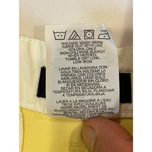 Lee Khakis Womens Shorts High Rise Chino Stretch Riders Outdoor Yellow Size 8 - Picture 8 of 8